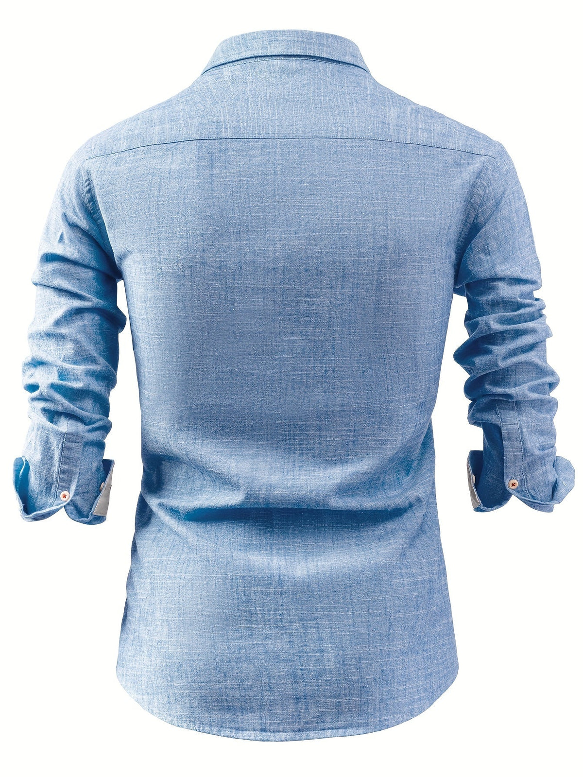 Men's Cotton-Linen Shirt – Straight Fit Long Sleeve