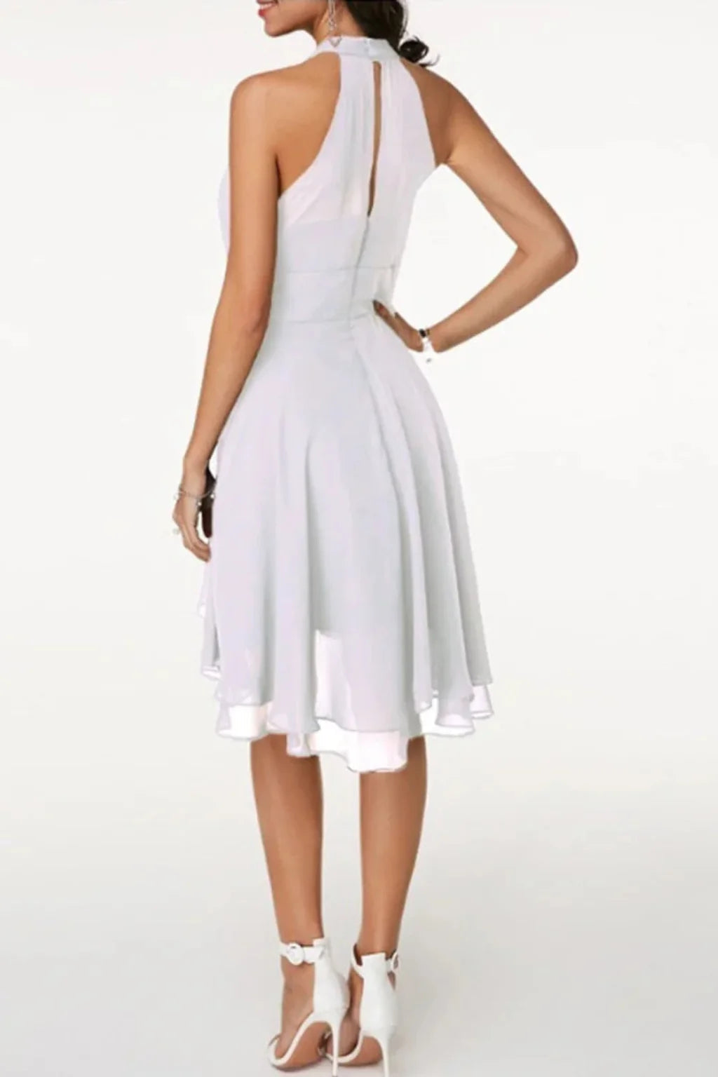 Women's Chiffon Midi Dress – Relaxed Flowing Fit