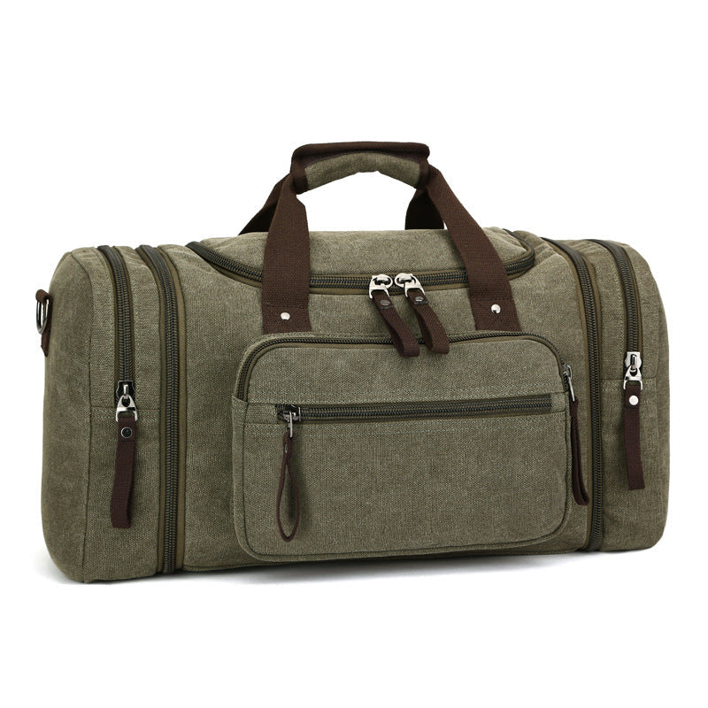 Men's Canvas Travel Bag – Large Rectangular Holdall