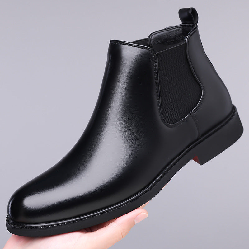 Men's Vegan Leather Ankle Boot – Rubber Traction Sole