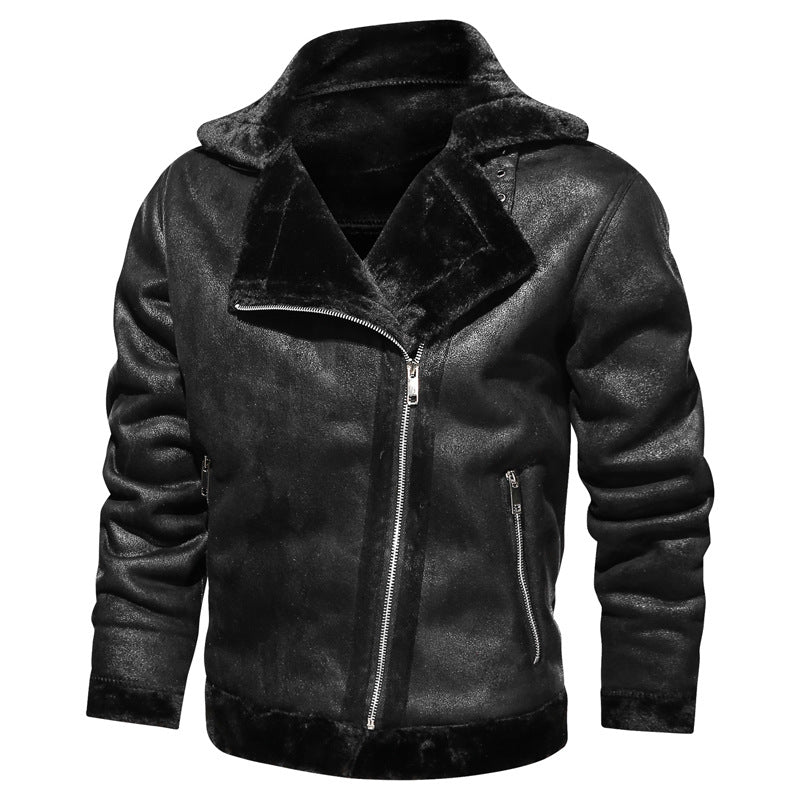 Men's Faux Fur Coat – Plush Straight-Cut Silhouette