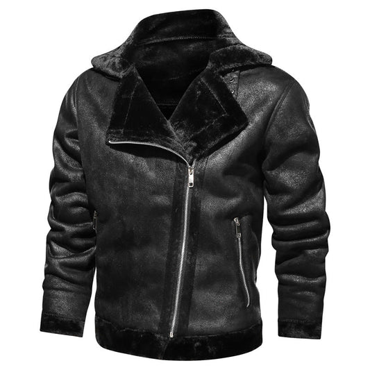 Men's Faux Fur Coat – Plush Straight-Cut Silhouette