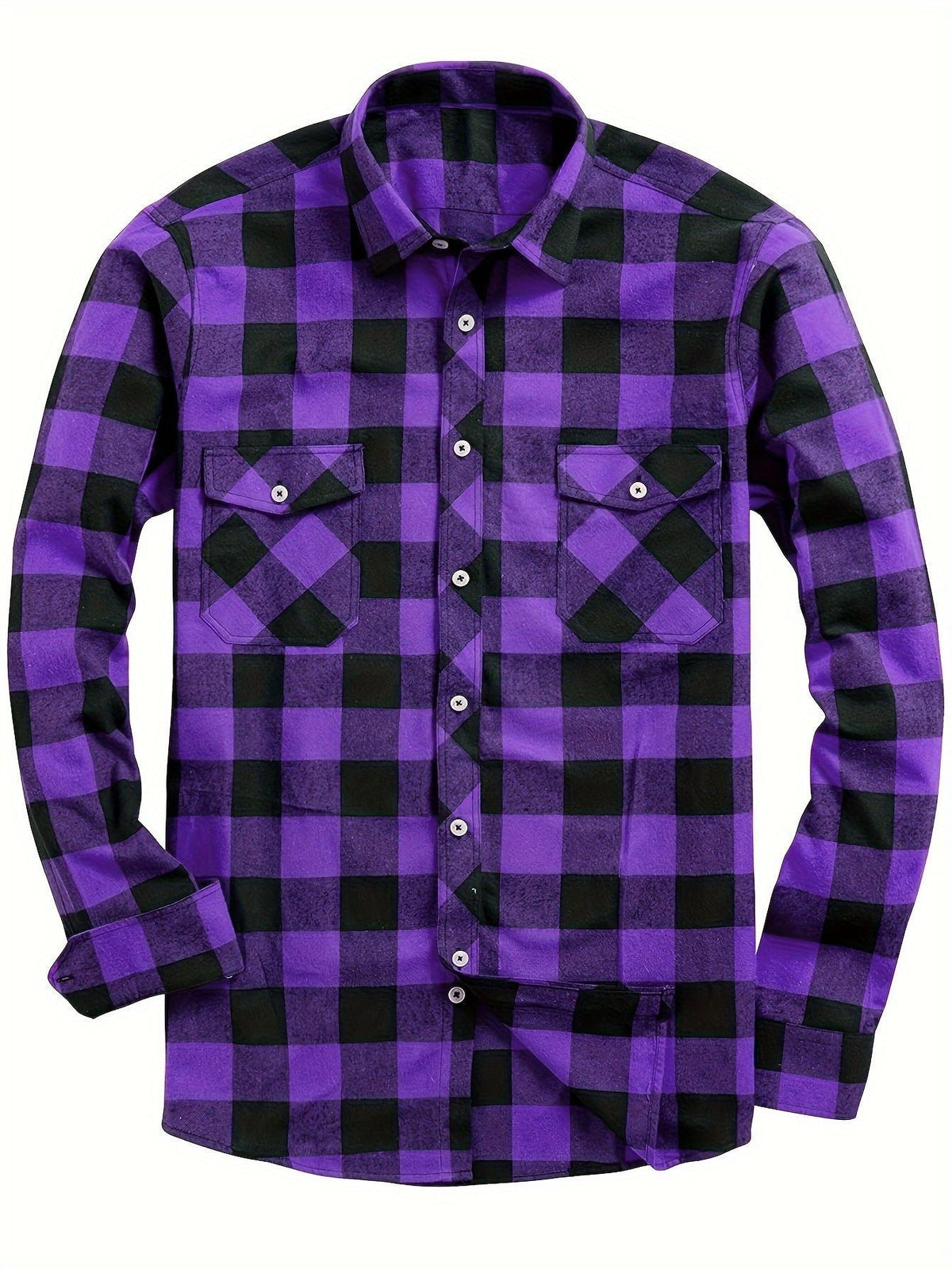 Men's Flannel Plaid Shirt – Relaxed Straight Cut