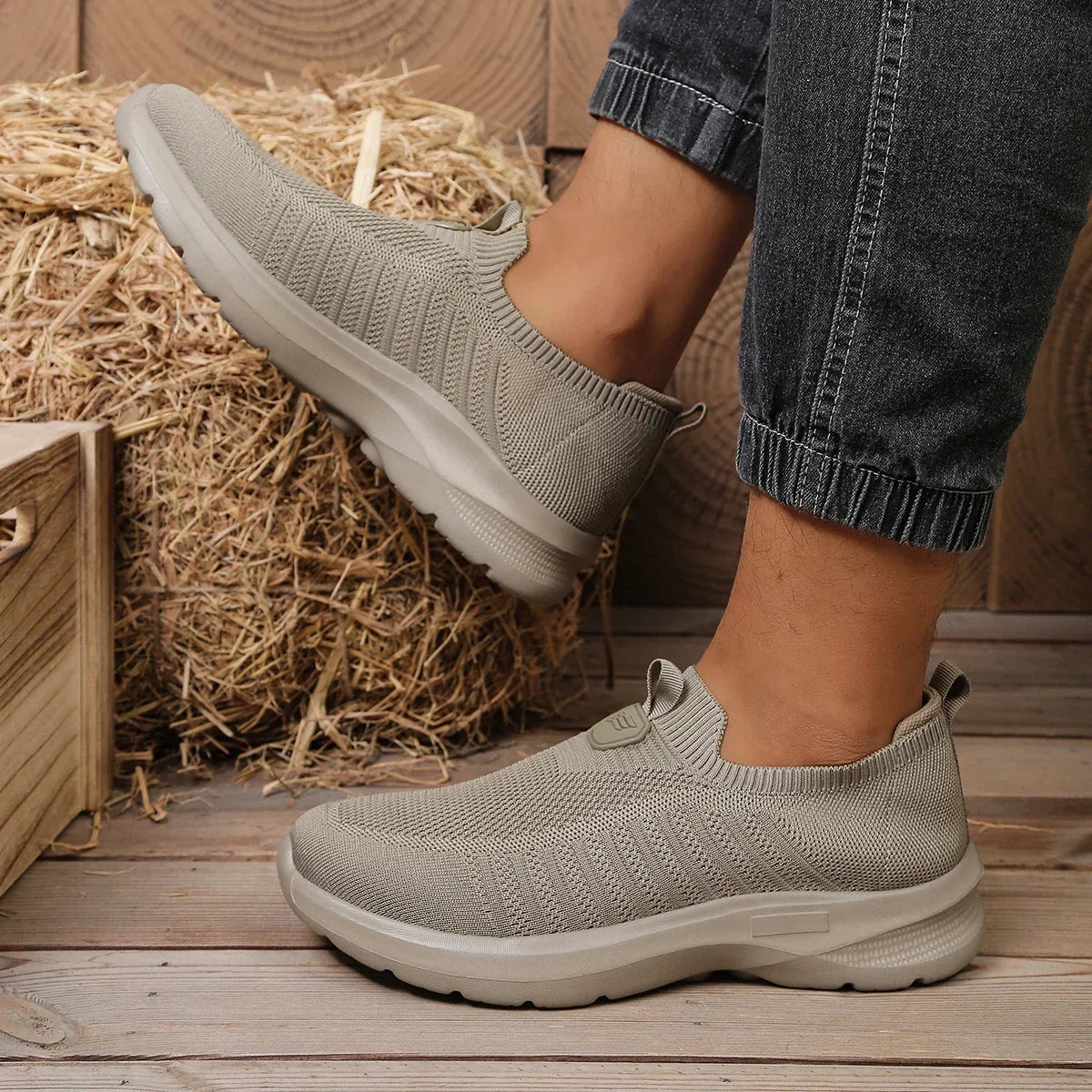Men's Slip-On Sneaker – Lightweight Mesh Upper