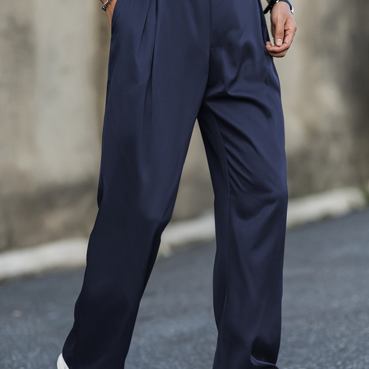 Men's Cropped Pants – High-Rise Stretch Straight Leg