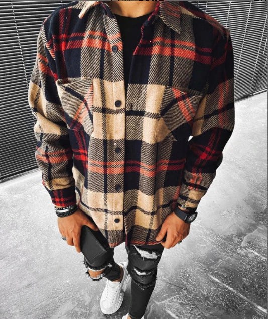 Men's Plaid Shirt – Long Sleeve Chest Pocket