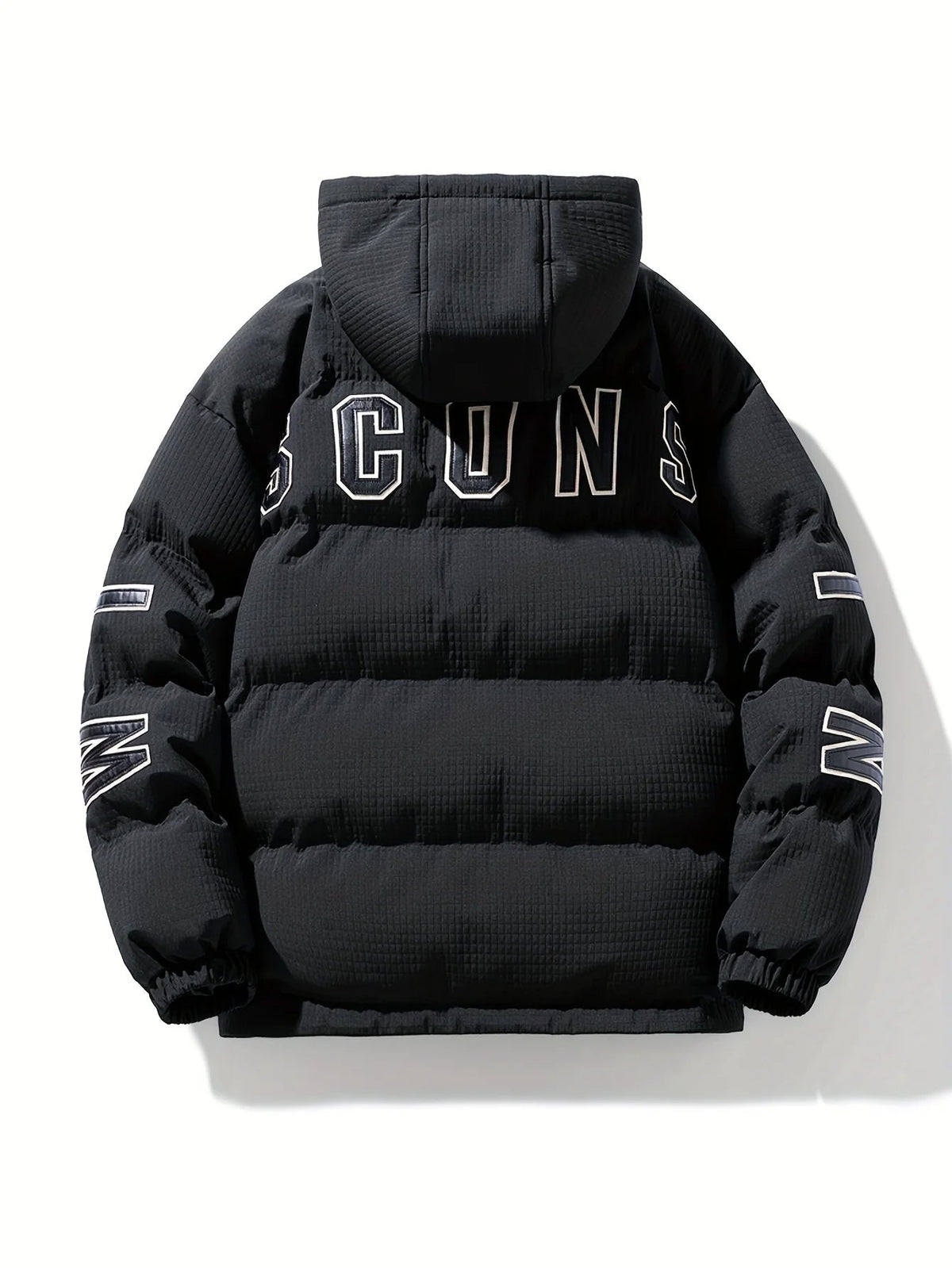 Men's Hooded Quilted Coat – Relaxed Hip-Length Fit