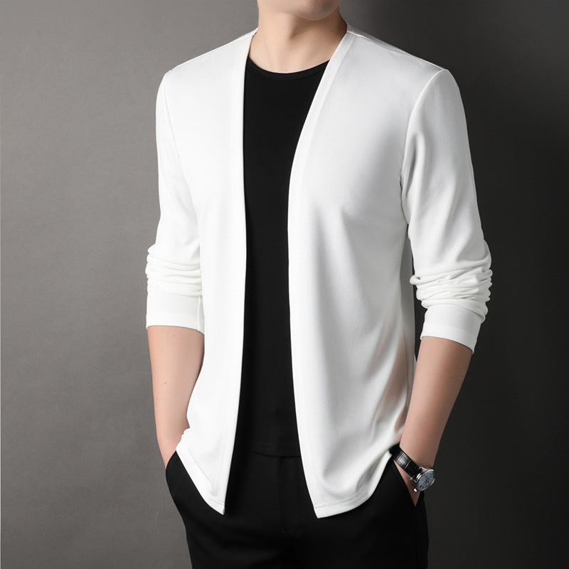 Men's Knit Cardigan – Open-Front Relaxed Fit