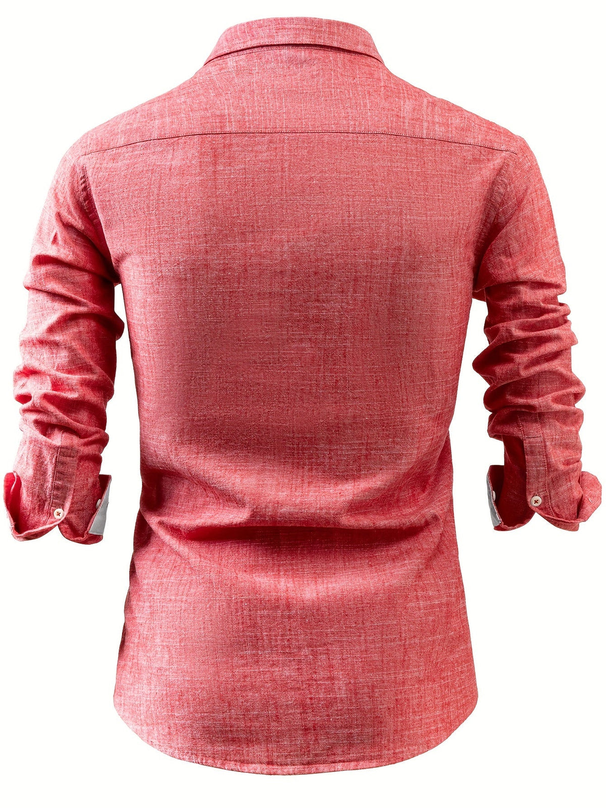 Men's Cotton-Linen Shirt – Straight Fit Long Sleeve