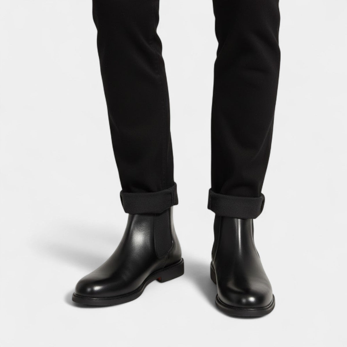 Men's Chelsea Boots – Fleece-Lined Faux Leather