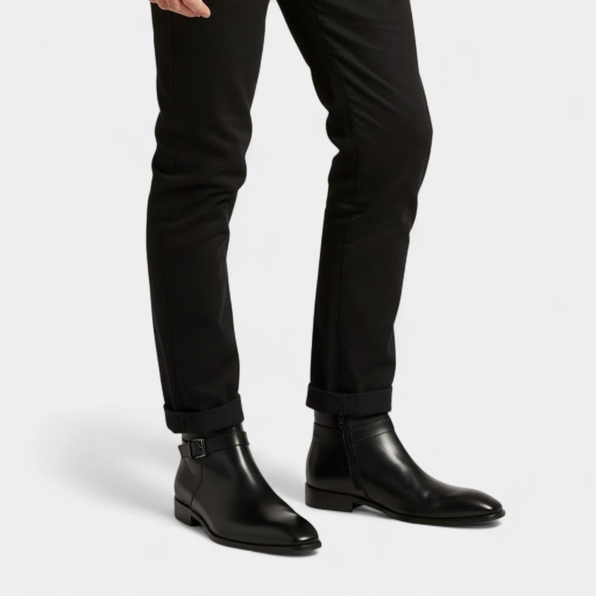 Men's Chelsea Boots – Smooth Faux Leather Ankle Cut