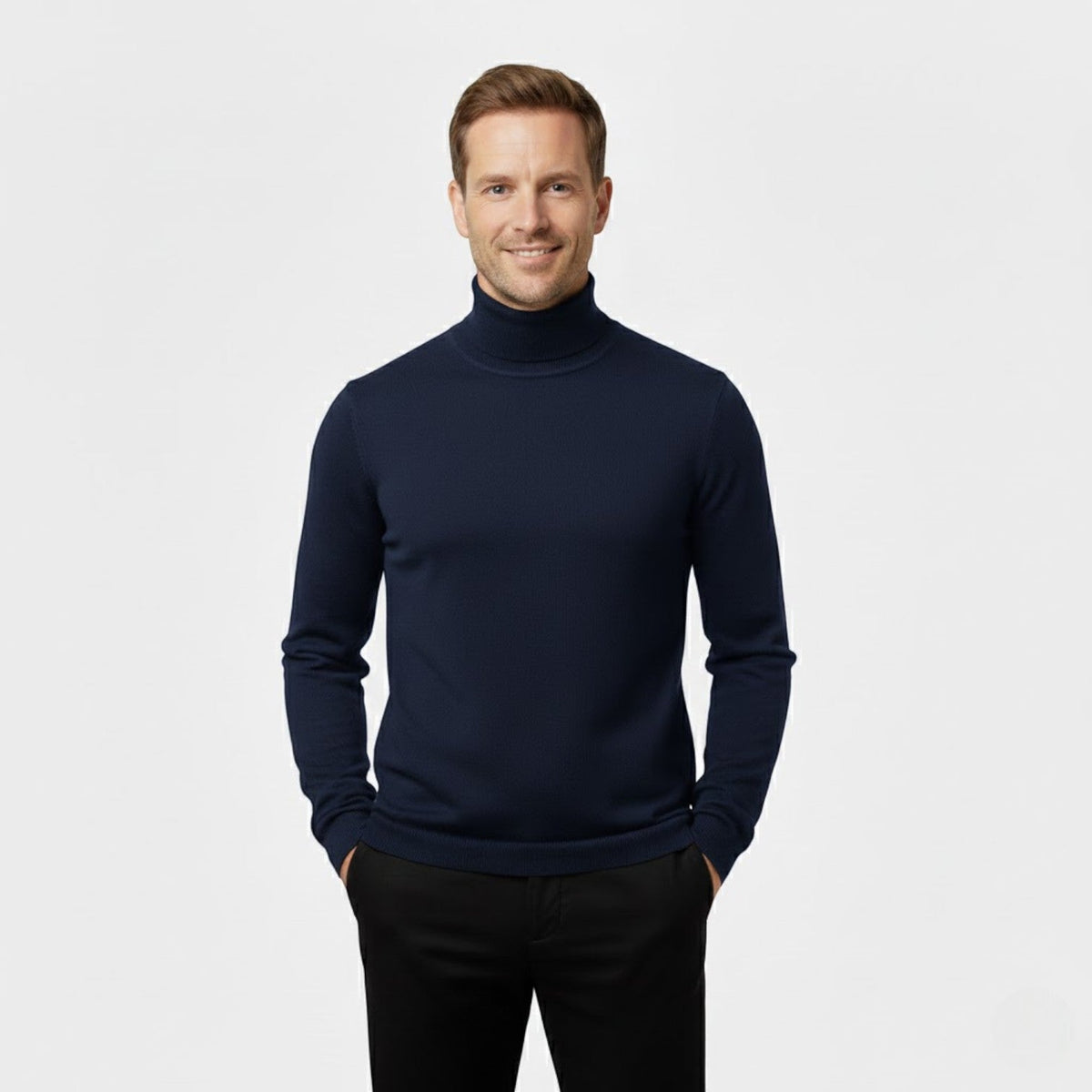 Men's Turtleneck Sweater 3-Pack – Slim Fit Long Sleeve