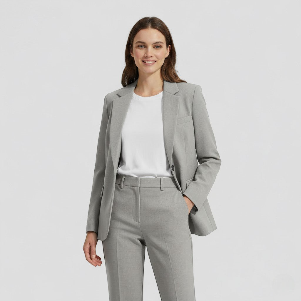 Women's Blazer and Pants Set – Tailored Straight Leg