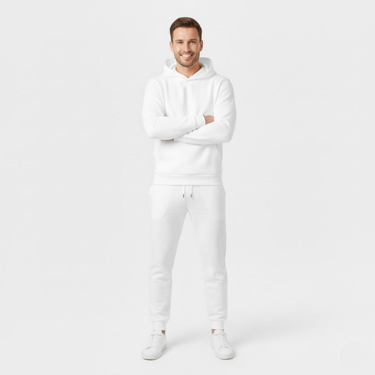 Men's Fleece Hoodie and Pants Set – Tonal Minimal Design
