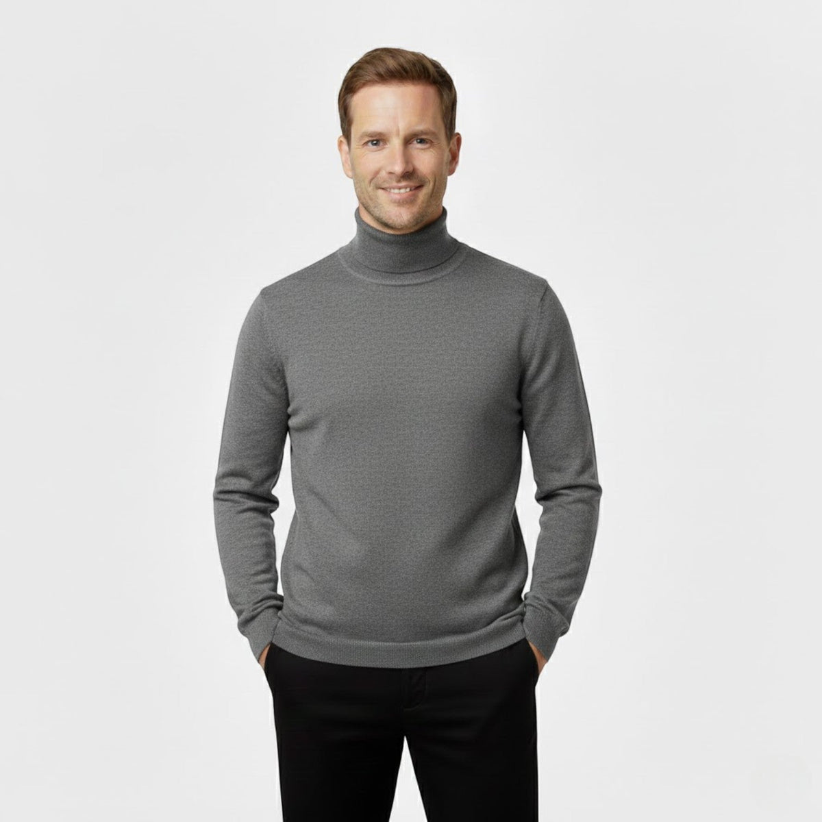 Men's Turtleneck Sweater 3-Pack – Slim Fit Long Sleeve