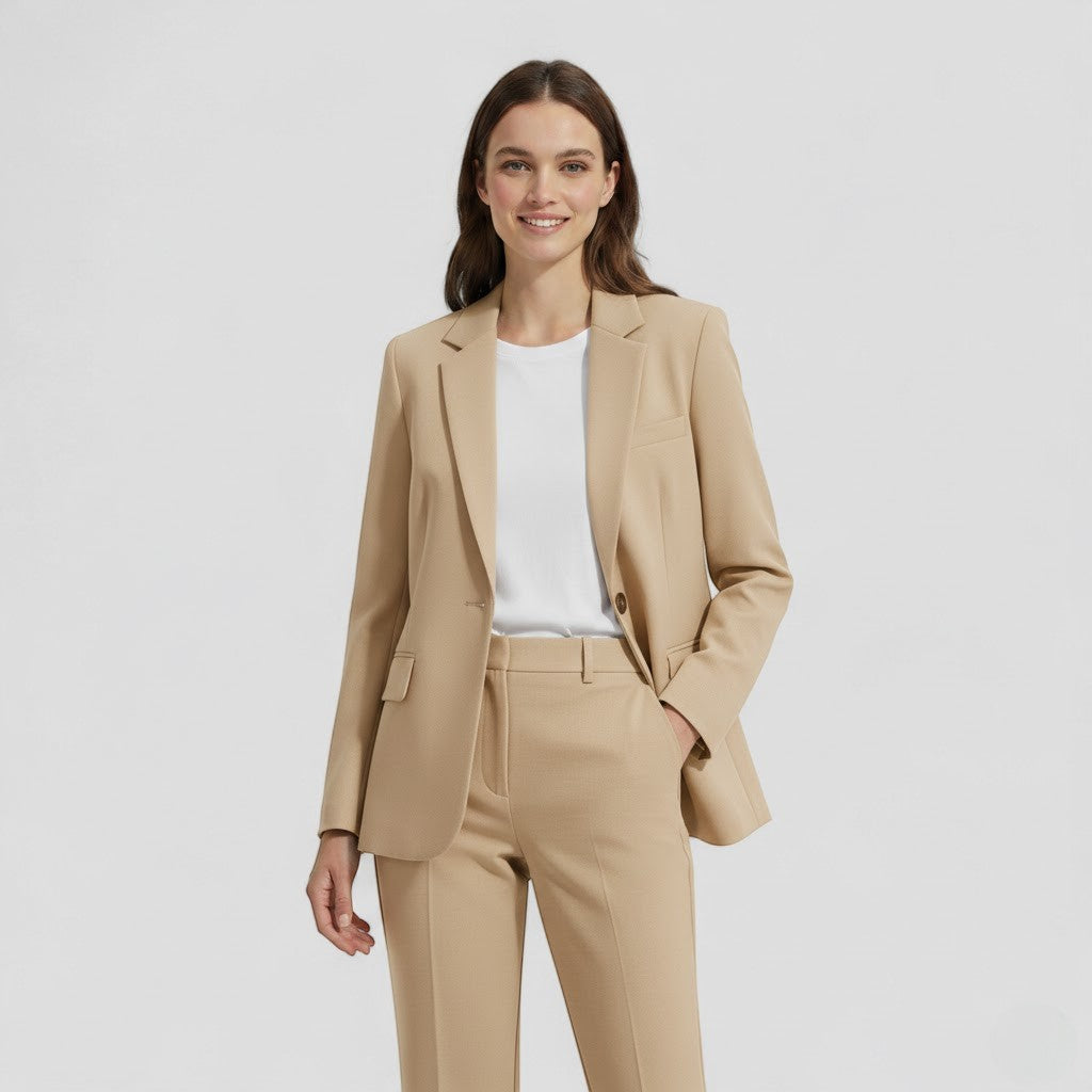 Women's Blazer and Pants Set – Tailored Straight Leg