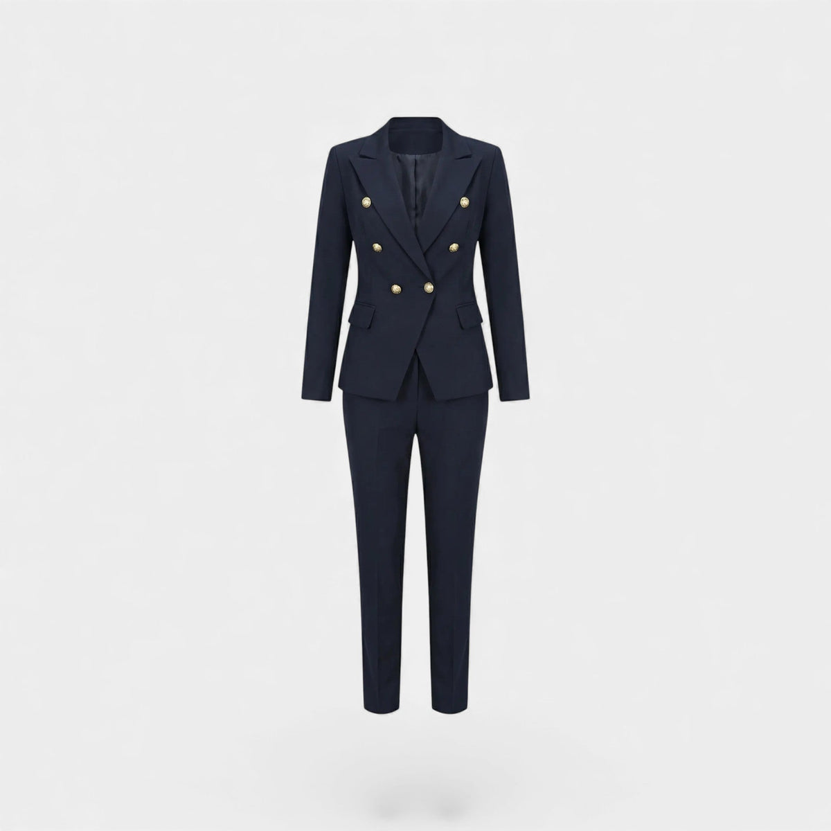Women's Double-Breasted Blazer and Pants Set – Slim Tailored Fit