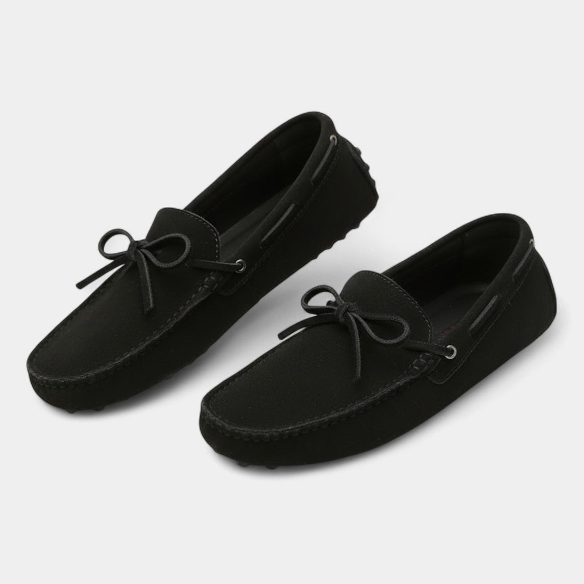 Men's Suede Loafers – Slip-On With Lace Detail