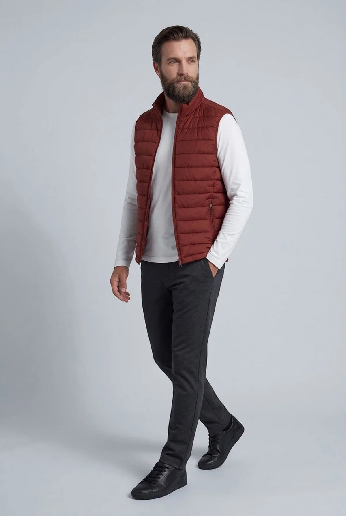 Men's Quilted Puffer Vest – Lightweight Zip Front