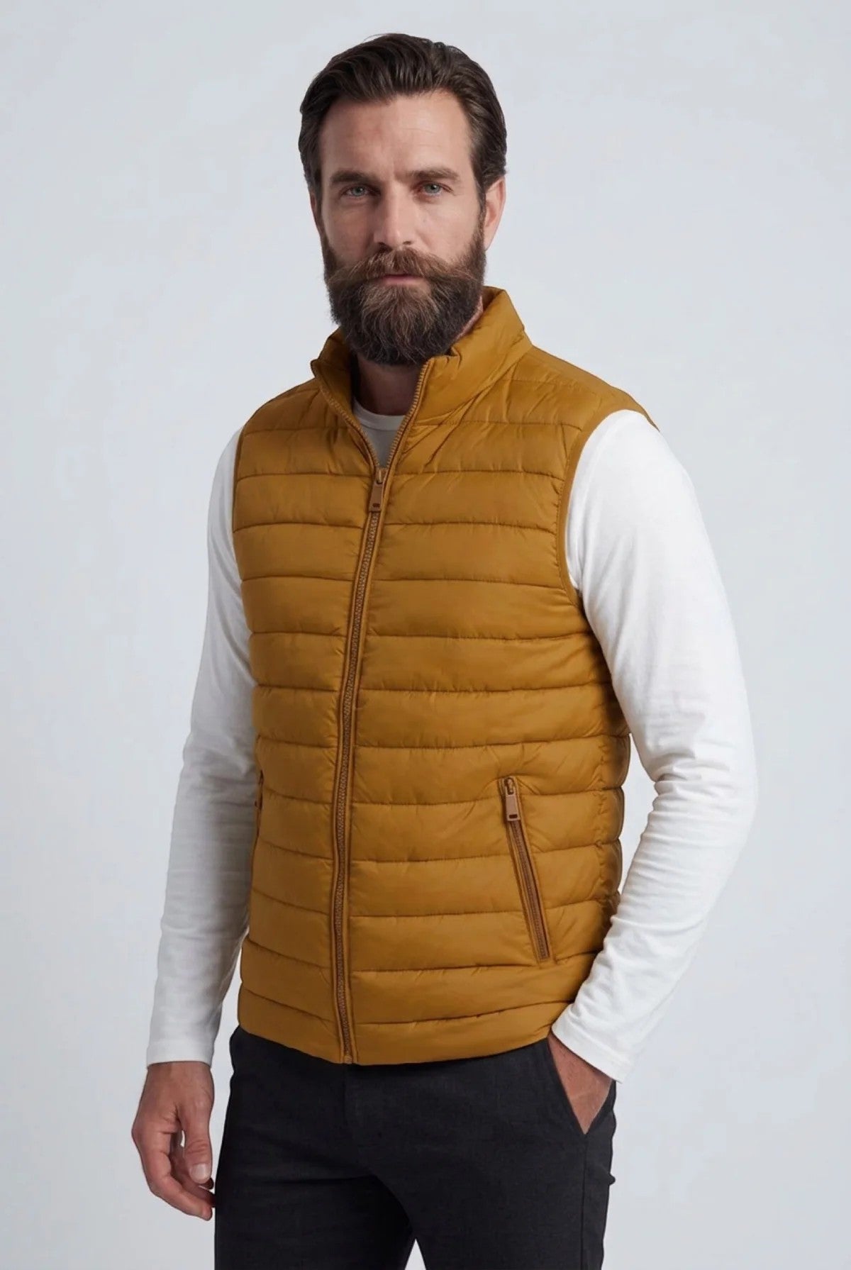 Men's Quilted Puffer Vest – Lightweight Zip Front