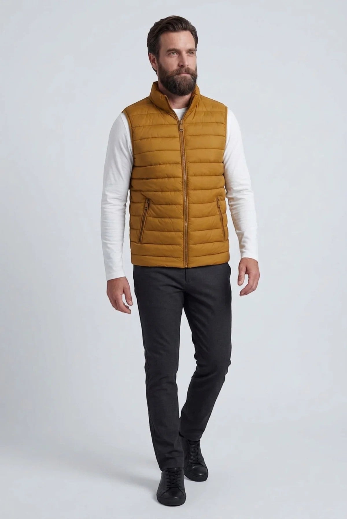 Men's Quilted Puffer Vest – Lightweight Zip Front