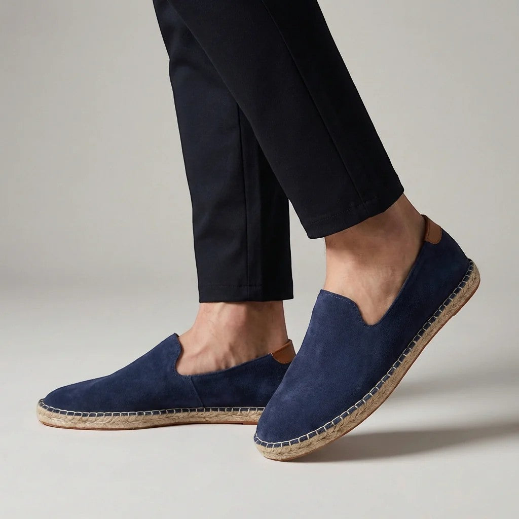 Men's Canvas Slip-On Loafer – Braided Sole Detail