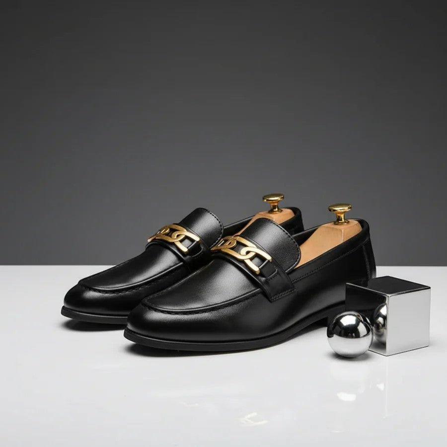 Men's Leather Loafers – Pointed Toe Slip-On