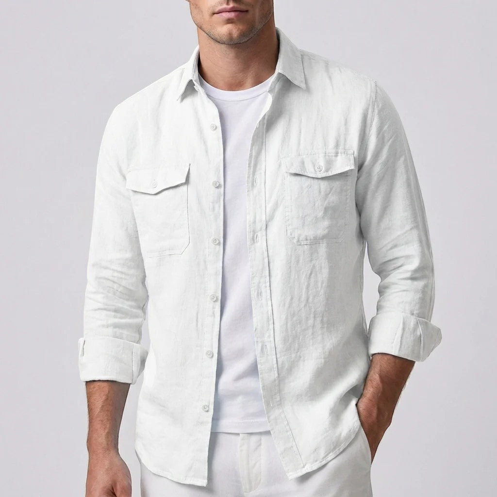 Men's Linen Shirt – Relaxed Long-Sleeve Fit