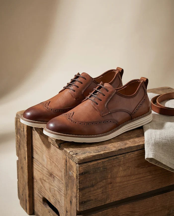 Men's Leather Slip-On Shoe – Round Toe Structured Fit