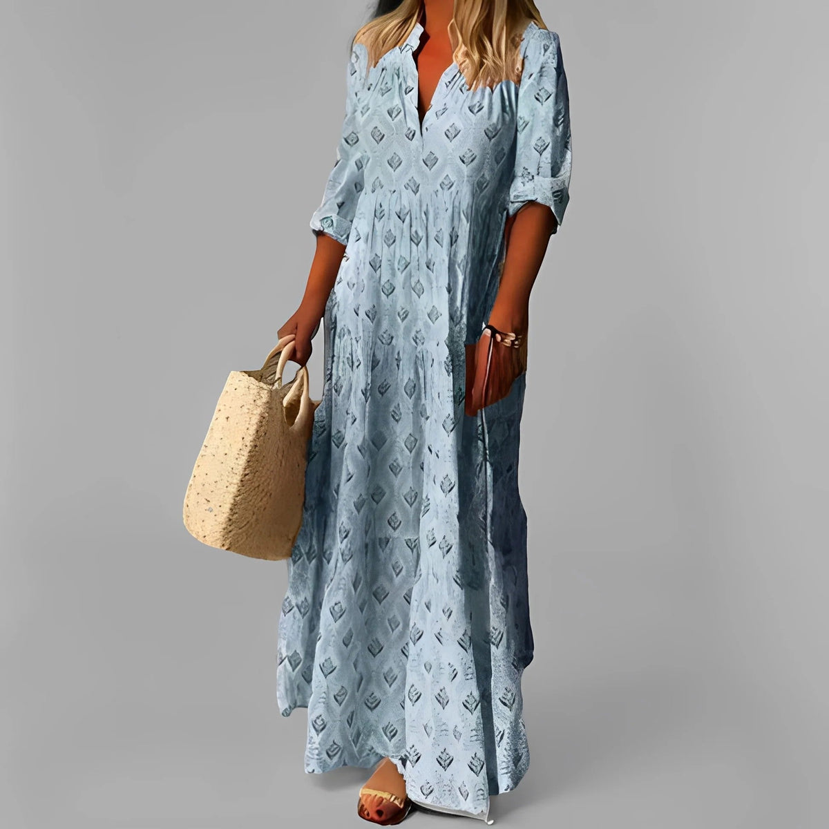 Women's Lightweight Maxi Dress – Relaxed Flowing Fit