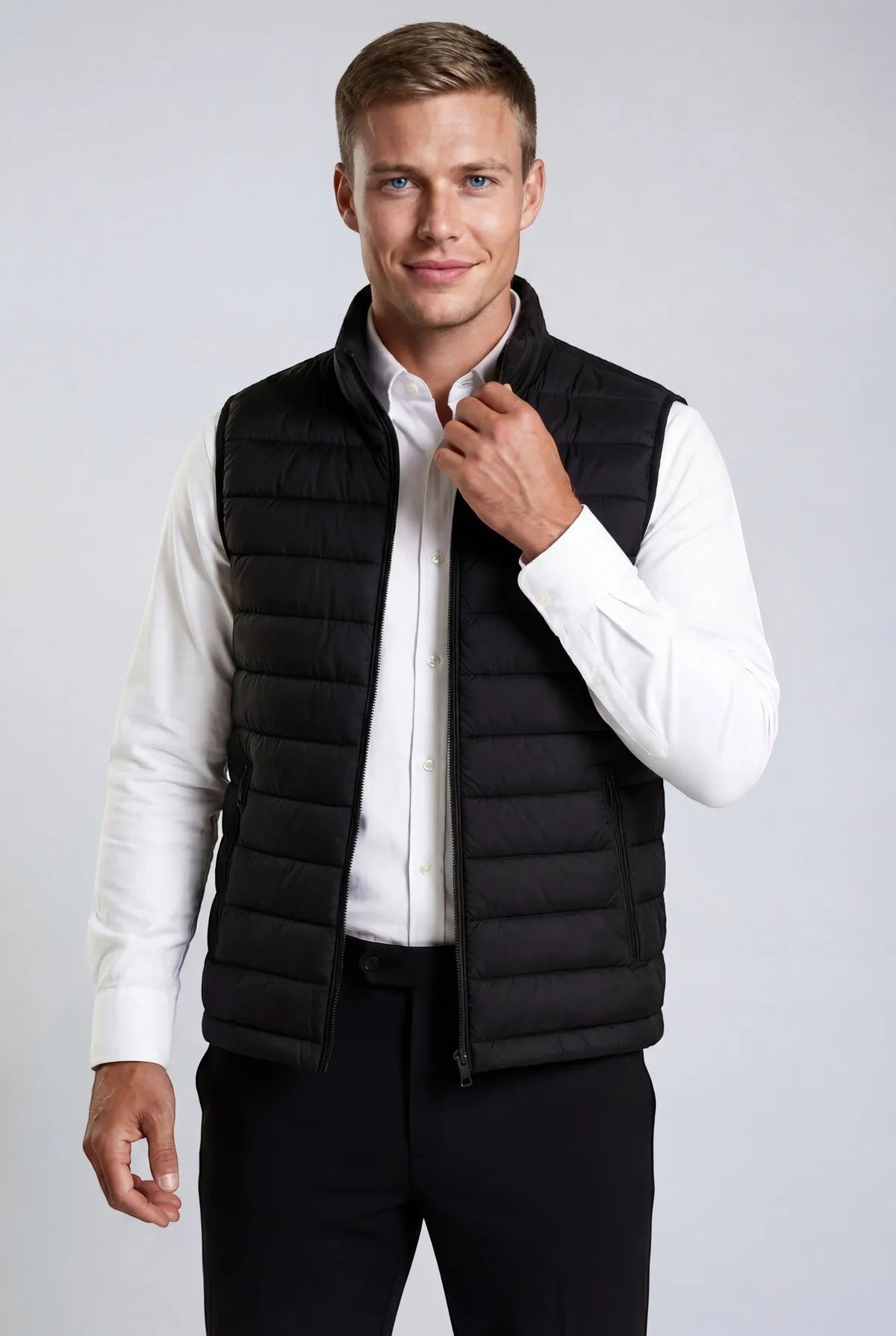 Men's Quilted Puffer Vest – Lightweight Zip Front