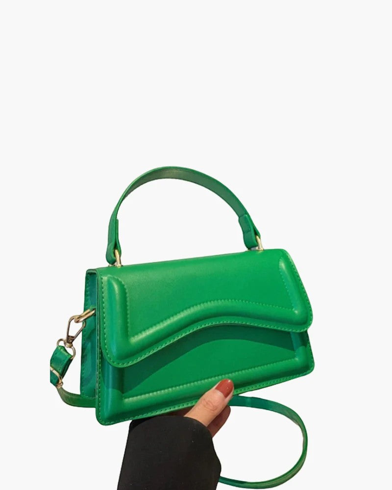 Women's Mini Leather Crossbody Bag – Compact Square Shape