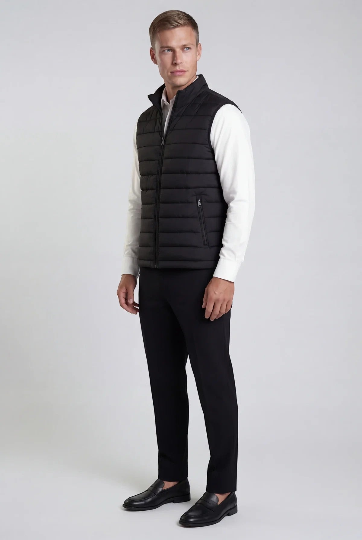 Men's Quilted Puffer Vest – Lightweight Zip Front