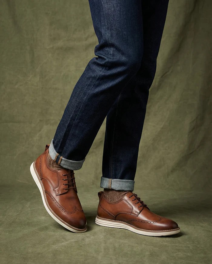 Men's Leather Slip-On Shoe – Round Toe Structured Fit