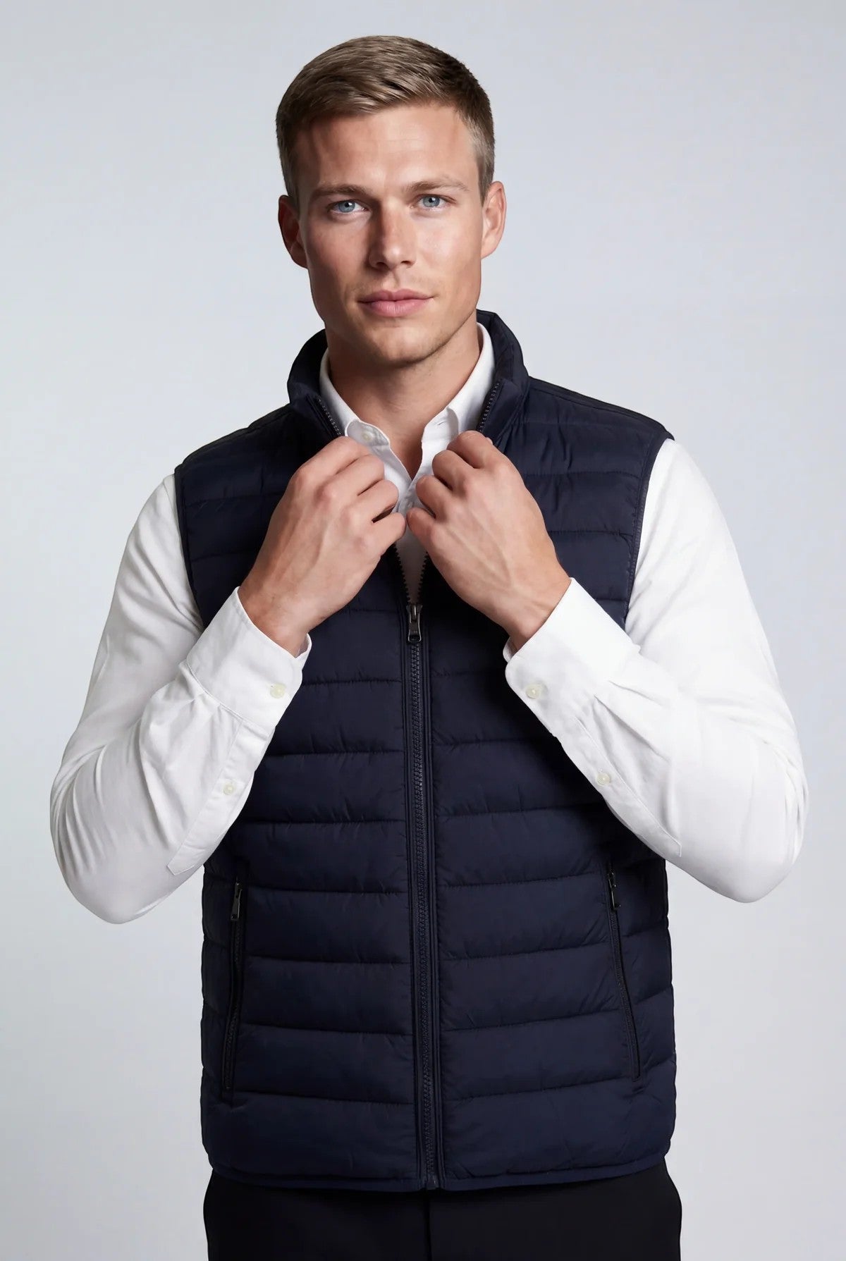 Men's Quilted Puffer Vest – Lightweight Zip Front