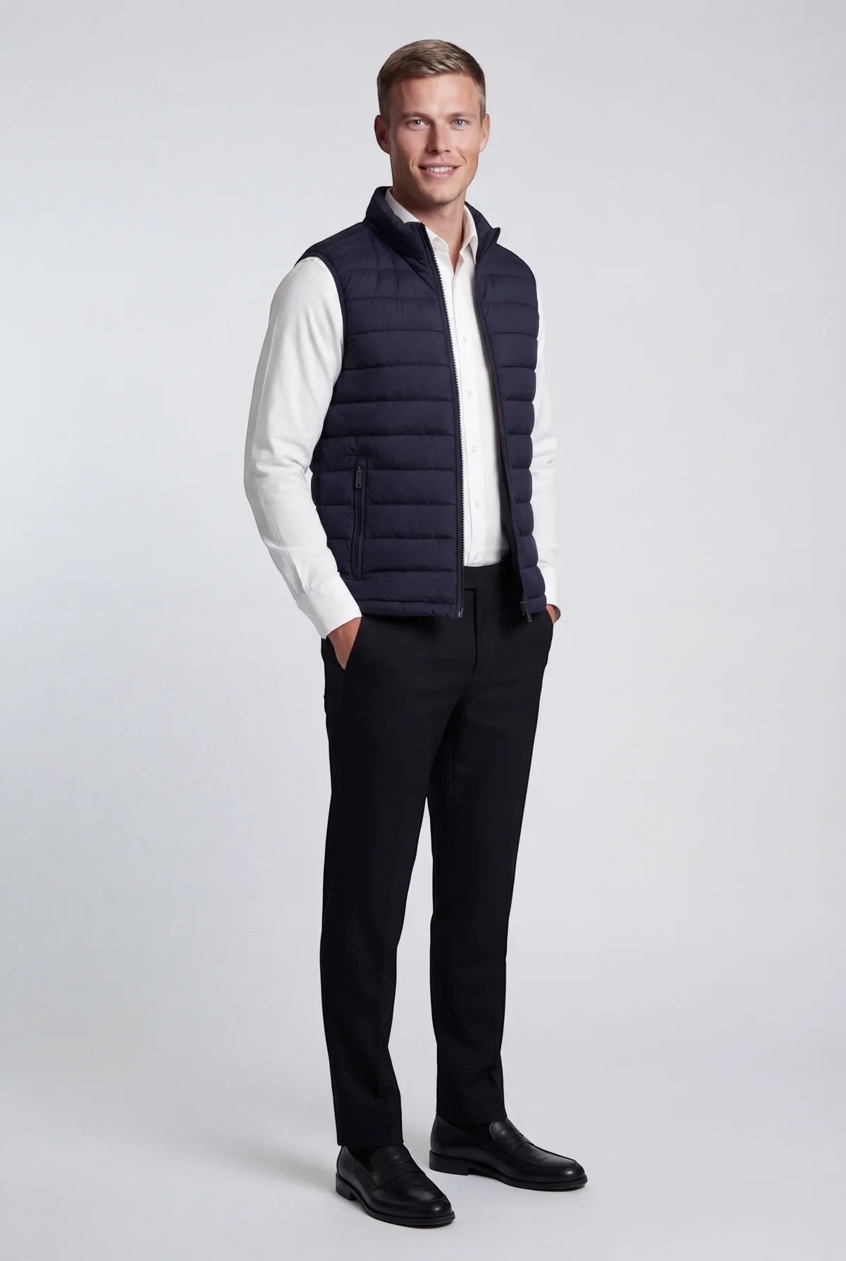 Men's Quilted Puffer Vest – Lightweight Zip Front