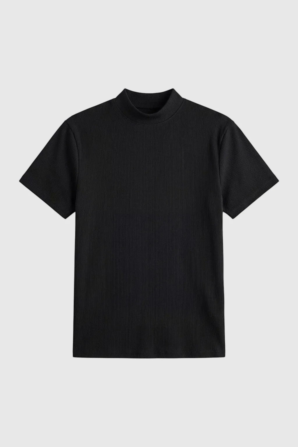 Men's Slim-Fit Stretch T-Shirt – Ribbed Crew Neck
