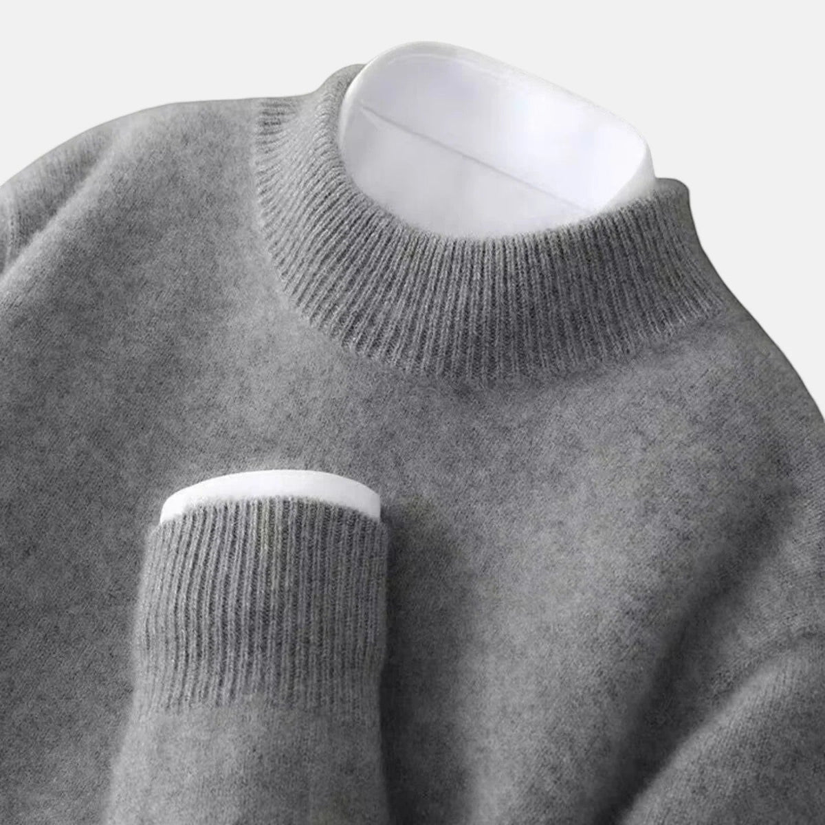 Men's Turtleneck Sweater – Relaxed Brushed Wool Knit