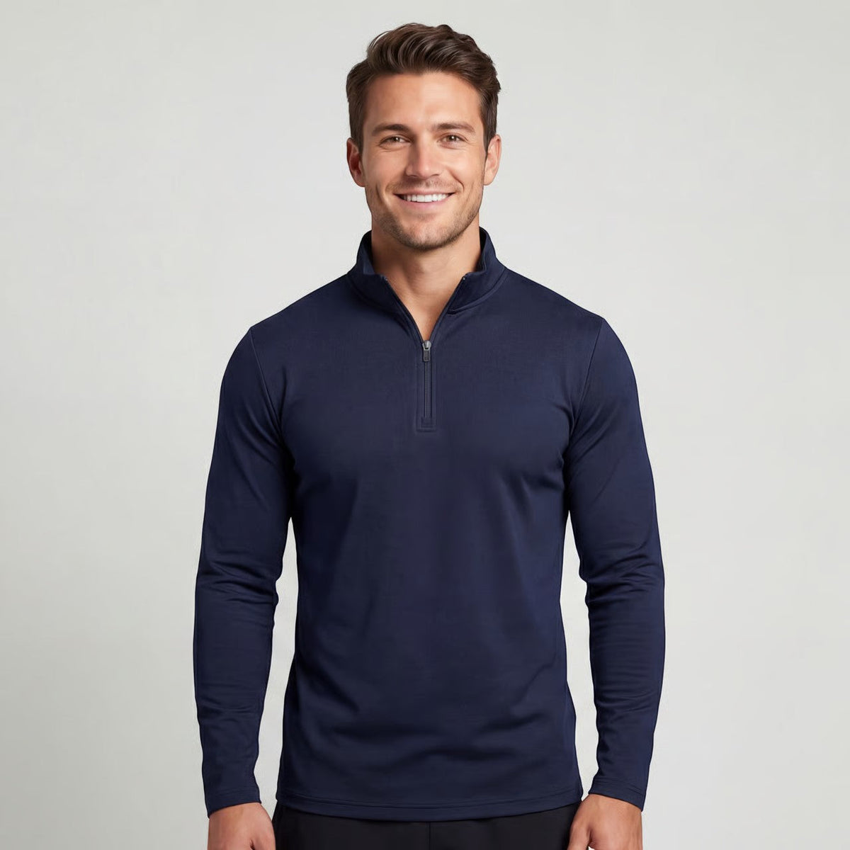 Men's Quarter-Zip Sweatshirt – Slim Athletic Layer
