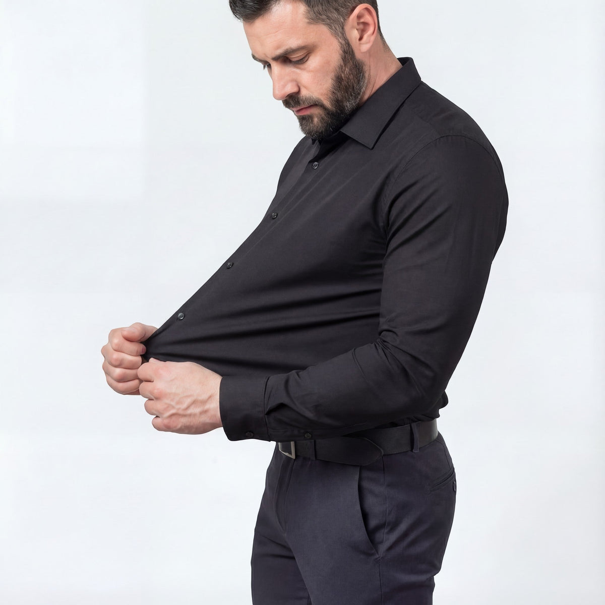 Men's Fine Cotton Shirt – Classic Collar Tailored Fit