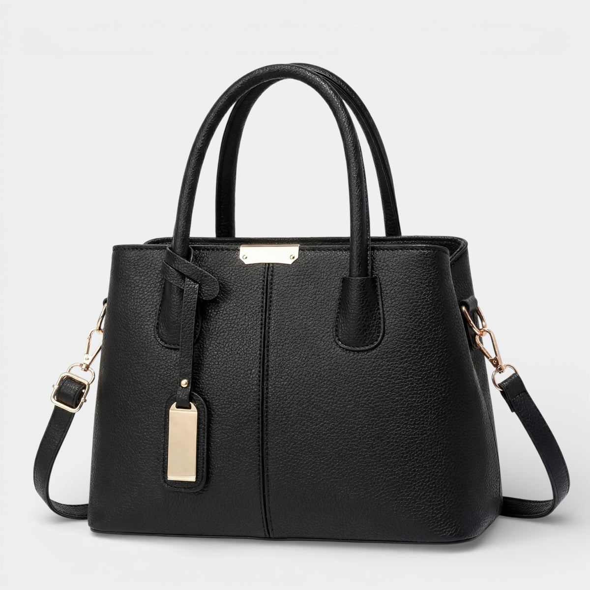 Women's Structured Leather Tote – Clean-Line Shoulder Bag