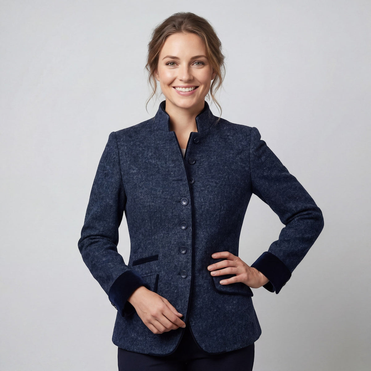 Women's Wool-Blend Blazer – Tailored Waist Fit