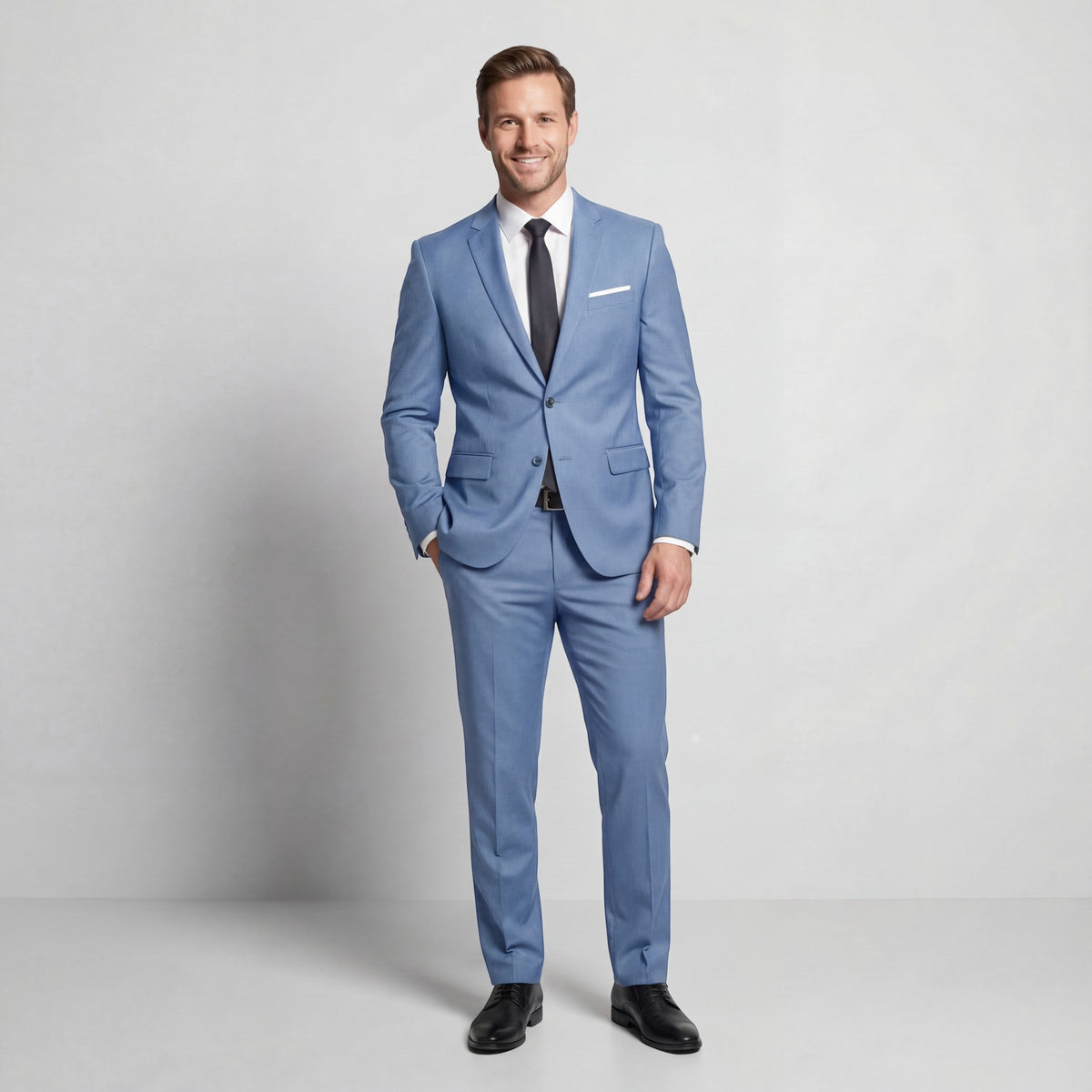 Men's Wool-Blend Suit Set – Tailored Two-Piece
