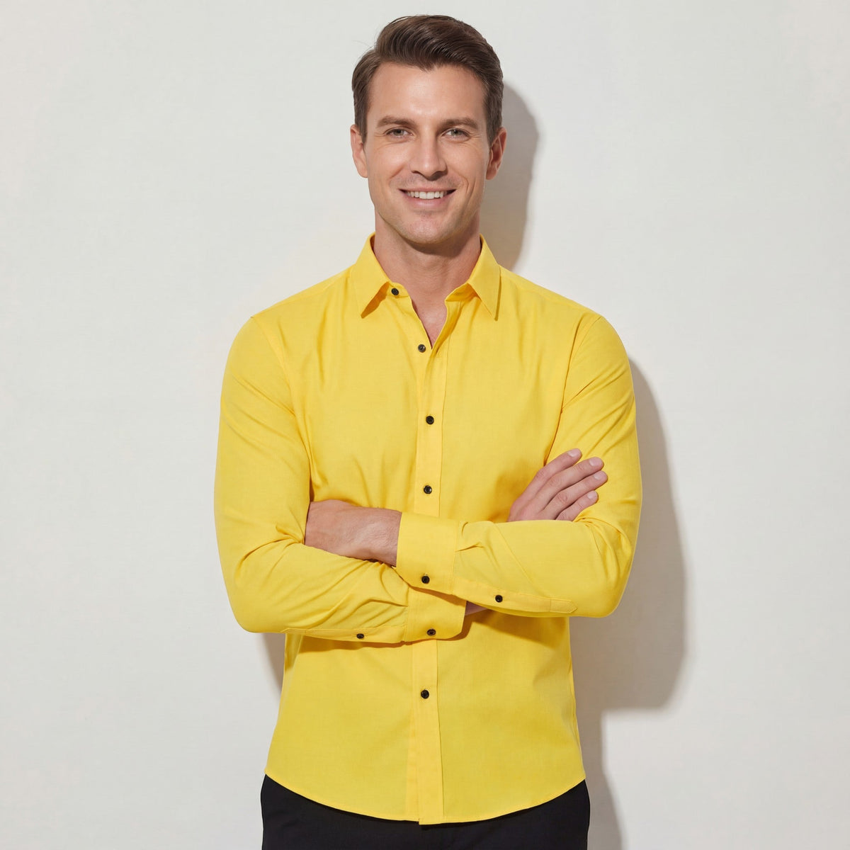Men's Fine Cotton Shirt – Classic Collar Tailored Fit