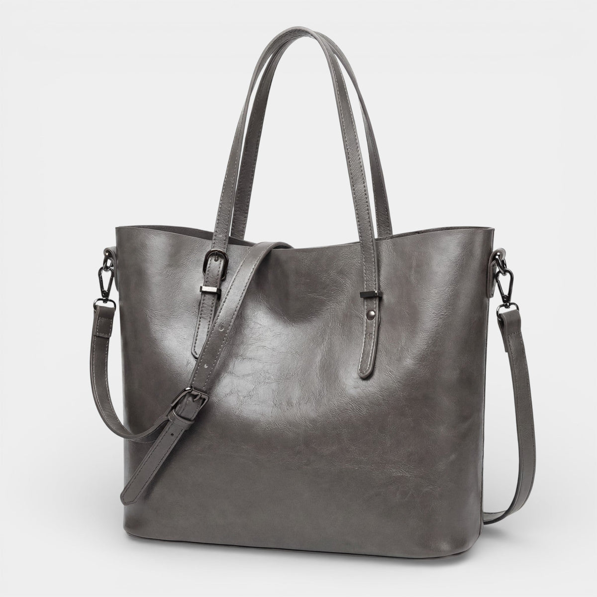 Women's Smooth Leather Tote Bag – Shoulder or Crossbody