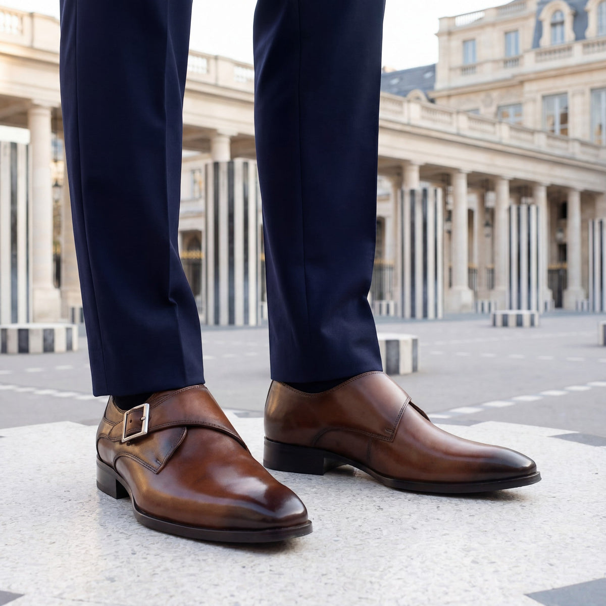 Men's Cowhide Leather Dress Shoes – Square Toe Profile