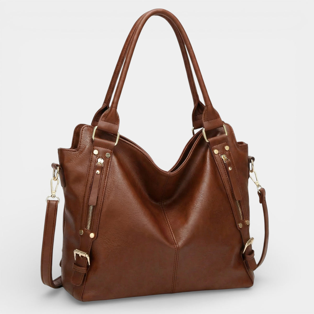 Women's Leather Handbag – Structured Top Handle