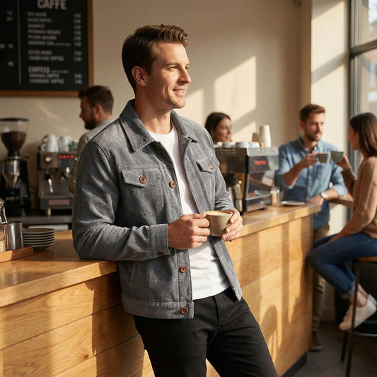 Men's Corduroy Jacket – Relaxed Single-Breasted Fit