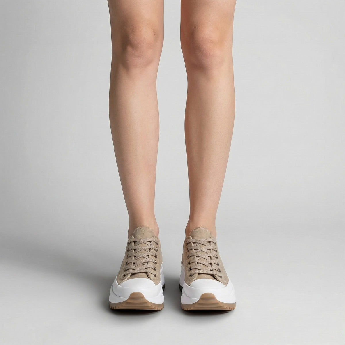 Women's Canvas Platform Sneaker – Cushioned Lace-Up