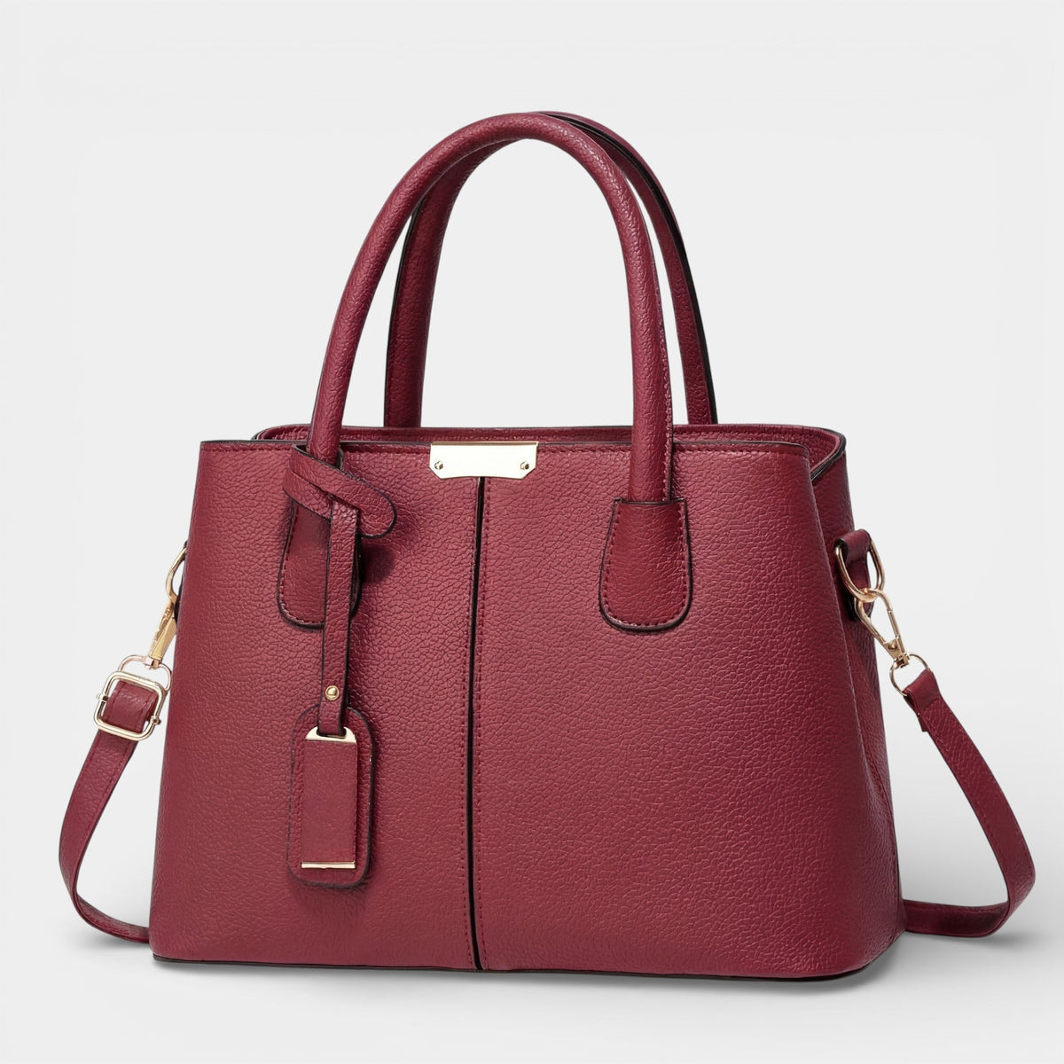 Women's Structured Leather Tote – Clean-Line Shoulder Bag